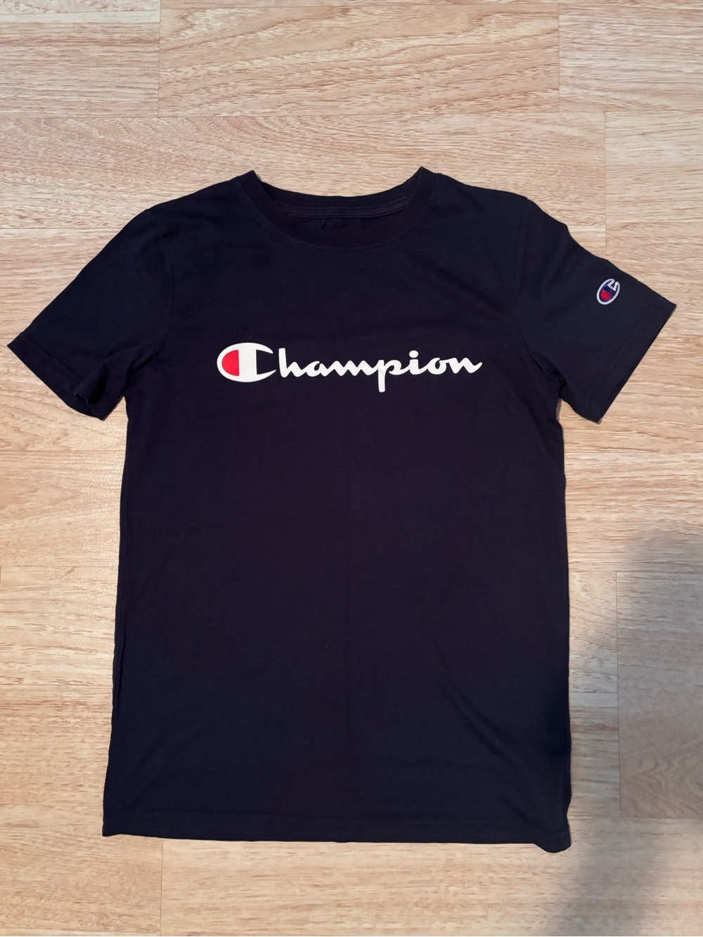 Champion T-shirt navy blue- youth Large